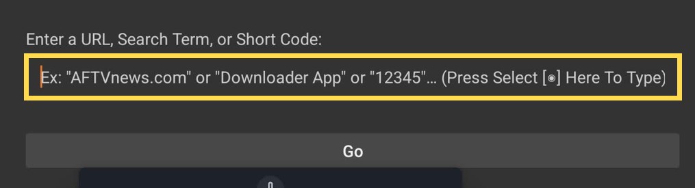 Inserisci il codice della tua app — area da selezionare evidenziata in giallo.